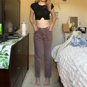 Brown mom jeans